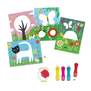 Set creativ - Bebe deseneaza cu buline | Djeco imagine