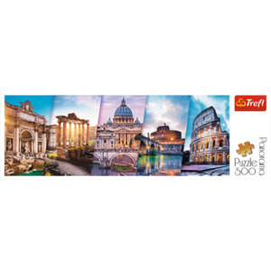 Puzzle, Panorama calatorind in Italia, 500 piese | Trefl imagine