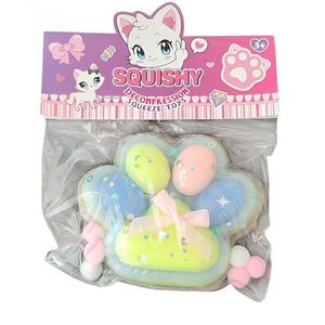 Jucarie anti-stress - Labuta de pisica pufoasa - Multicolor | Squishy imagine