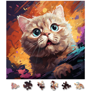 Puzzle din lemn - British Shorthair 2 | Woodmix Puzzles imagine