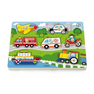 Puzzle Viga, cu sunete, Mijloace de transport imagine