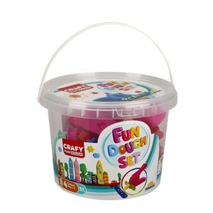 Set 17 piese, Galetusa cu plastilina, Crafy, 200 g imagine