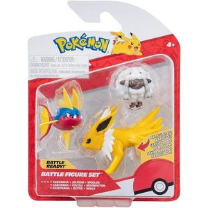 Set 3 figurine de actiune, Pokemon, Carvanha, Jolteon, Wooloo imagine