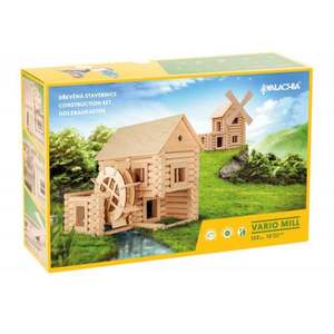 Set de constructie arhitectura, Walachia, Vario Mill, 122 piese mari din lemn imagine