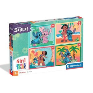 Puzzle Clementoni 4 in 1, Disney Stitch, 12 16 20 24 piese imagine