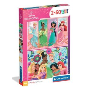 Puzzle Clementoni, Disney Princess, 2 x 60 piese imagine