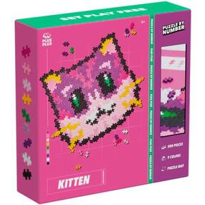 Puzzle pe numere, Plus-Plus, 500 piese, Pisicuta imagine