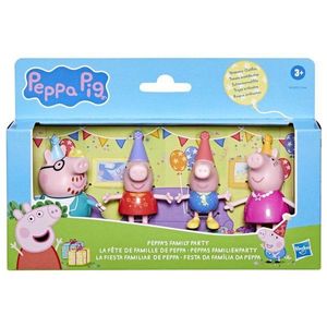 Set figurine Peppa Pig, Petrecere in Familia Pig, F9510 imagine