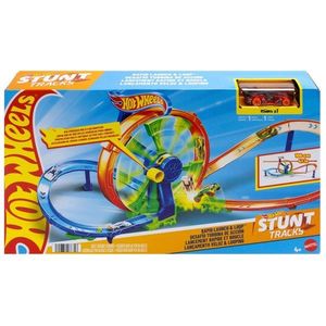 Set de joaca Hot Wheels, Rapid Launch and Loop, Stunt Tracks, JBX65 imagine
