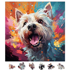 Puzzle din lemn - West Highland White Terrier 1 | Woodmix Puzzles imagine