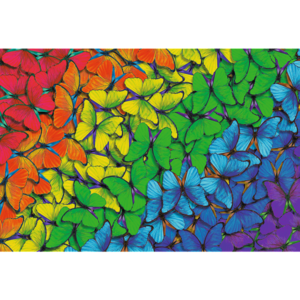 Puzzle din lemn - Rainbow Butterflies | Trefl imagine