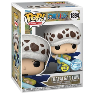 Figurina - Funko Pop! One Piece: Trafalgar Law (with Blue Anesthesia) (Glow in the Dark) | Funko imagine