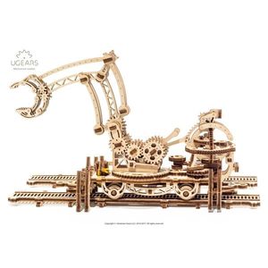 Puzzle mecanic - Manipulator pe sine | Ugears imagine