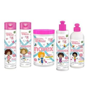Set cadou Par cret copii Novex Sampon300 ml + Balsam 300ml + Balsam fara clatire 300ml + Activator bucle 300ml + Masca 400g imagine