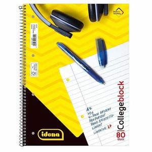 IDENA Collegeblock A4, 80 pagini, dictando, cu spirala, sistem de rupere si perforatii imagine
