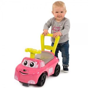 Masinuta copii Ride-On fara pedale Smoby Auto pink de la 10 luni cu roti din plastic spumat si spatiu depozitare sub scaun imagine
