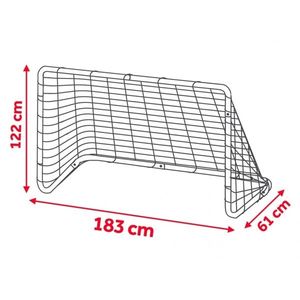Poarta fotbal pentru copii 183x122x61 cm Neo-Sport cu cadru din otel, plasa rezistenta, 4 ancore de montare incluse Footbal Play imagine
