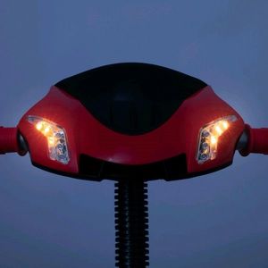 Tricicleta pentru copii Baby Mix Lux Trike Red, cu lumini LED, panou cu muzica si sunete, spatar reglabil in 3 pozitii, suport pentru picioare pliabil, maner parental cu control al directiei, roti din spuma EVA, cos pentru cumparaturi si copertina imagine