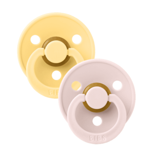 Set 2 suzete Bibs Colour Latex, tetina rotunda, 6 luni + Pale ButterPetal imagine
