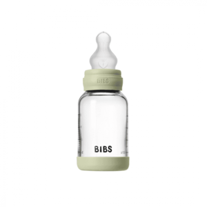 Set complet biberon din sticla anticolici cu tetina din silicon flux lent 120 ml Sage imagine