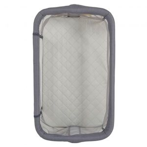 Patut Co-Sleeper Cangaroo Aura Grey 88x56 cm cu laterala culisanta, Saltea cu baza ferma si husa detasabila, Functie anti reflux, 7 nivele de reglare a inaltimii, 4 Roti cu frana, recomandat de la nastere pana la 9 kg imagine