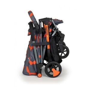 Carucior pentru gemeni Cosatto Woosh Double Charcoal Mr.Fox 0-22 kg cu husa de ploaie imagine