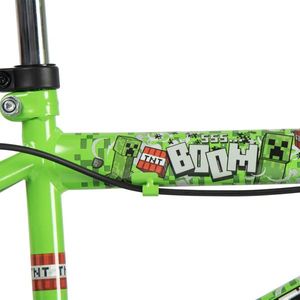Bicicleta pentru copii Huffy Minecraft Green 16 inch cu roti ajutatoare luminoase imagine