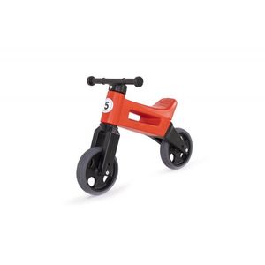 Tricicleta copii fara pedale 2 in 1 cu cosulet pentru ghidon Funny Wheels Rider Sport Rosu, inaltime scaun 27-29 cm, raza de viraj limitata, de la 18 luni, greutate maxima admisa 25 Kg imagine