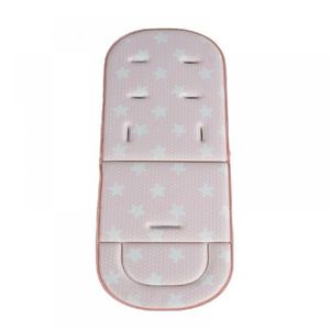 Saltea universala pentru carucior Cangaroo Kona Pink, Orificii pentru centurile de siguranta, Tesatura speciala respirabila, Dimensiune 80 x 32 cm imagine