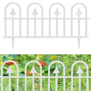 Gardulet pentru gradina, 60x31 cm, 4 segmente, posibilitate imbinare, pvc alb imagine
