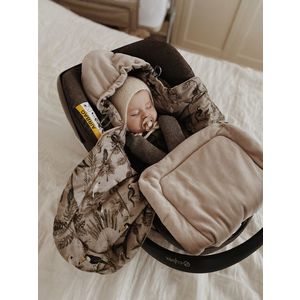 Paturica universala pentru scoica auto bumbaccatifea Magic Jungle Khaki Sleepee 3 tog imagine