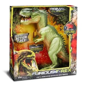 Figurina interactiva Dinozaur, Lanard Toys, Jurassic Clash, Verde imagine
