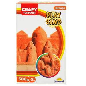 Nisip kinetic, Crafy, Play Sand, 500g, Portocaliu imagine