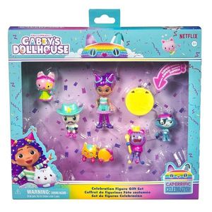 Set de joaca cu papusa si 5 figurine, Gabbys Dollhouse, Celebration, 6069603 imagine