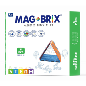 Set magnetic Magbrix, Magblox, 6 piese patrate mari imagine