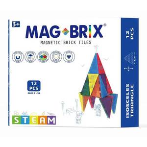 Set magnetic Magbrix, Jolijou, 12 piese triunghi isoscel imagine