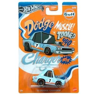 Masinuta metalica, Hot Wheels, Gulf Tooned, 70 Dodge Charger, 1: 64, JCB63 imagine