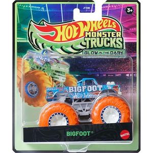 Masina Hot Wheels, Monster Truck, Glow In The Dark, BigFoot, JFX15 imagine