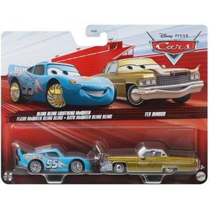 Set masinute Disney Cars 3, Bling Bling Lightning Mcqueen si Tex Dinoco, JDH42 imagine