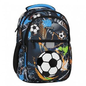 Ghiozdan pentru scoala cu doua compartimente si buzunar frontal, Starpak, Football imagine