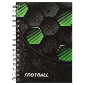 Caiet A5 cu spirala, Starpak, Football, Verde imagine