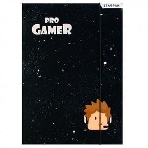 Mapa A4 cu elastic, Starpak, Pro Gamer, Negru imagine
