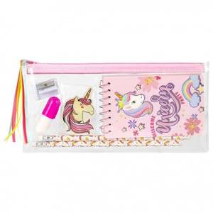 Set cu accesorii pentru scoala, Starpak, Unicorn, Roz imagine