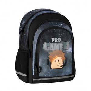 Ghiozdan pentru scoala cu un compartiment si buzunare frontale, Starpak, Blox, Pro Gamer imagine