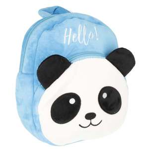 Rucsac de plus cu un compartiment, Starpak, Panda, Albastru imagine