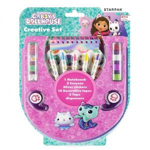 Set creativ cu caiet, creioane, stickere si alte accesorii, Starpak, Gabbys Dollhouse imagine