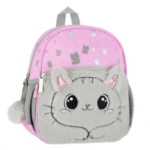 Ghiozdan pentru gradinita cu un compartiment si buzunar frontal, Starpak, Kitty Plush imagine