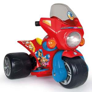 Tricicleta electrica, Injusa, Paw Patrol, 6V, cu pedala de acceleratie, lumini frontale, Rosu imagine