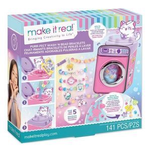 Set de creat bratari, Make It Real, Purr-fect Wash Bead, 141 piese imagine