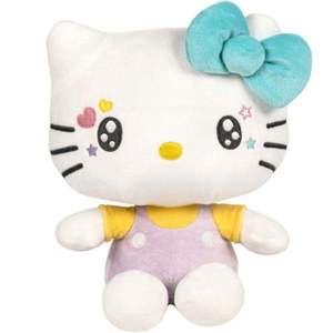 Jucarie de plus, Famosa, Hello Kitty In Your Eyes, cu salopeta lila, 22 cm imagine